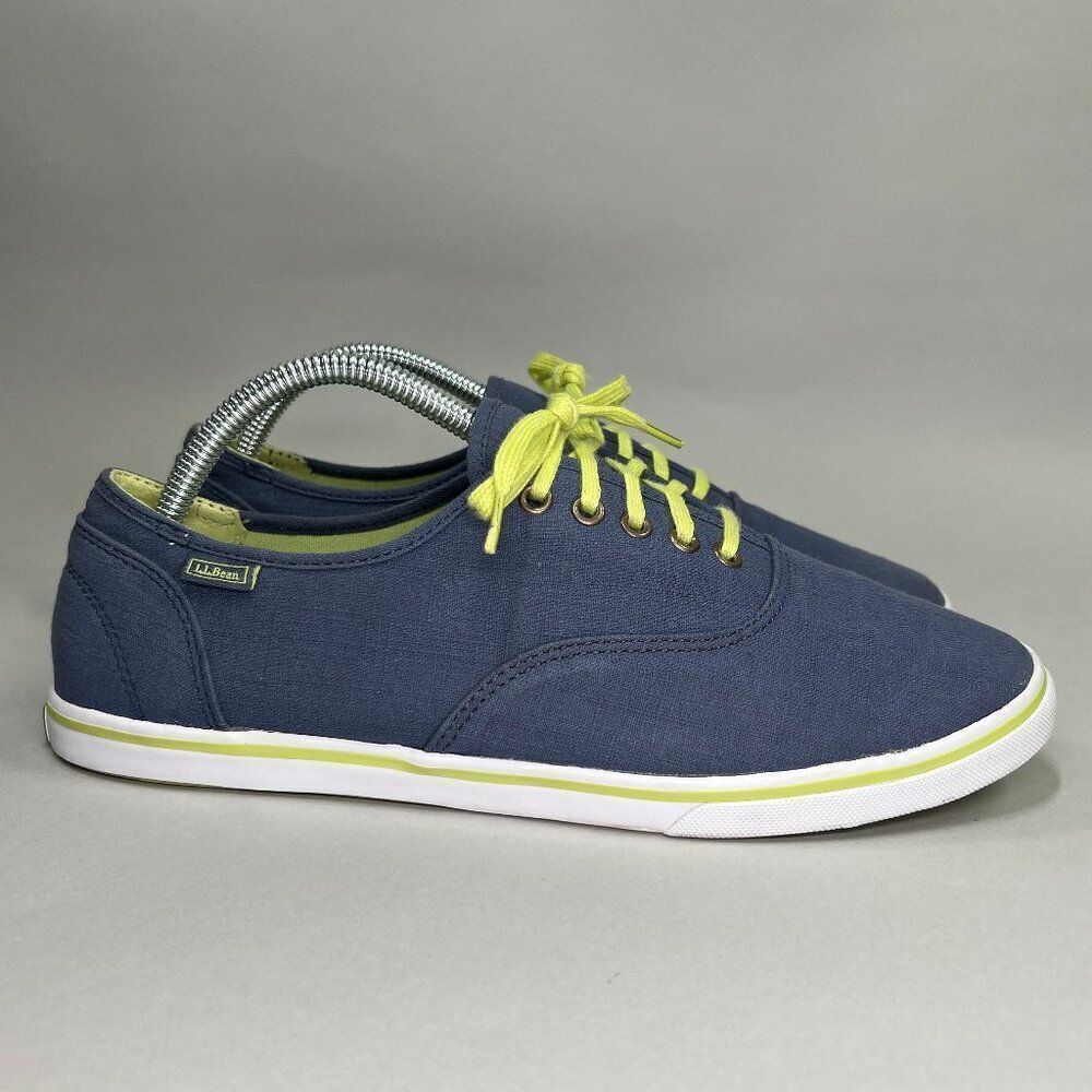 L.L. Bean Women's‎ Size 9.5 Blue Canvas Sneakers